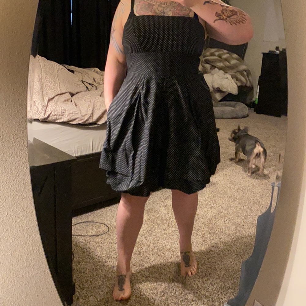 Polka dot cupcake dress with pockets